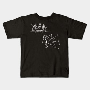 Funny Anxious Chicken Kids T-Shirt